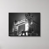 Black White London Tower Bridge Canvas Afdruk (Voorkant)