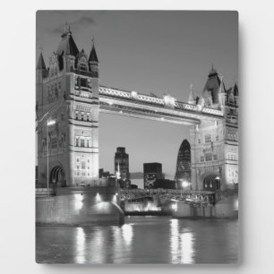 Black White London Tower Bridge Fotoplaat