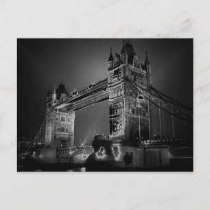 Black & White London Tower Bridge Post-kaarten Briefkaart