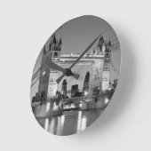 Black White London Tower Bridge Ronde Klok (Hoek)