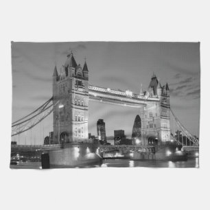Black White London Tower Bridge Theedoek