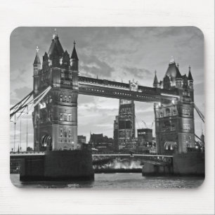 Black White London Tower Bridge Verenigd Koninkrij Muismat