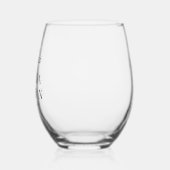 Black & White Luxe Minimalist Engagement Wijnglas Zonder Voet (Links)