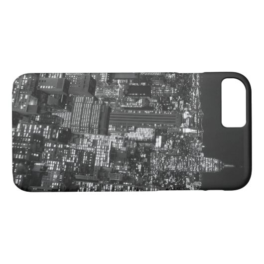 Black & White Manhattan iPhone 7 Coque (Dos (Horizontal))