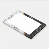 Black White Marble Framed Post Post-it® Notes (Schuin)