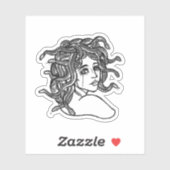 Black&White Medusa Sticker (Feuille)