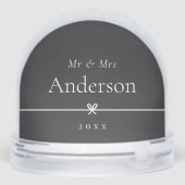 Black & White Minimal Bow photo Mariage des jeunes (Arrière)