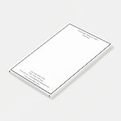Black White Minimal Business Professional Post-it® Notes (Schuin)