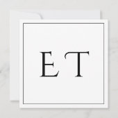 Black & White Minimal Square Wedding Invitation (Dos)