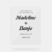 Black & White Minimalist Calligraphy Wedding  (Recto)