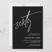 Black & White Minimalist Invitation 60e anniversai (Devant)