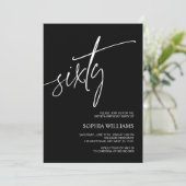 Black & White Minimalist Invitation 60e anniversai (Debout devant)