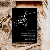 Black & White Minimalist Invitation 60e anniversai