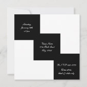 Black & White Modern Anniversaire Invitations (Dos)