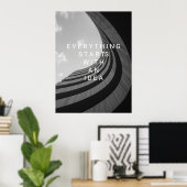 Black & White Modern Architecture Motivational Poster (Thuiskantoor)