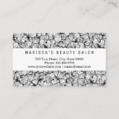 Black White Modern Hand Drawn Flowers Loyalty (Achterkant)