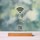 Black & White Modern Heart Business Wifi Mot de pa (Neutre)