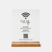 Black & White Modern Heart Business Wifi Mot de pa (Recto)