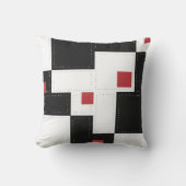 Black White Modern Patchwork Sierkussen (Voorkant)