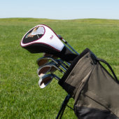 Black White Modern Personalized Golf Headcover (Insitu)