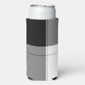 Black White Modern Plays Initialen Preppy Chic (Seltzer Achterkant)