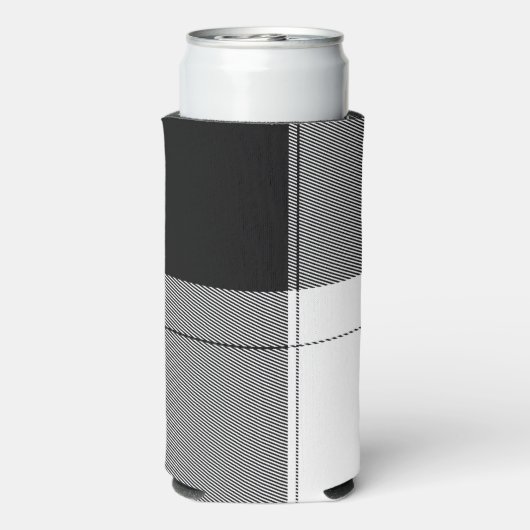 Black White Modern Plays Initialen Preppy Chic (Seltzer Achterkant)