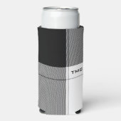 Black White Modern Plays Initialen Preppy Chic (Seltzer Voorkant)