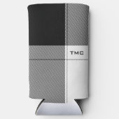 Black White Modern Plays Initialen Preppy Chic (Voorkant)