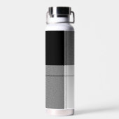 Black White Modern Plays Initialen Preppy Chic Waterfles (Achterkant)