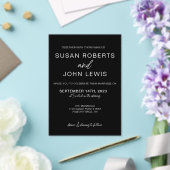 Black & White Modern Wedding Invitation Acryl Uitnodigingen (Insitu (Huwelijk))