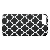 Black White Moroccan Quatrefoil Pattern #5 Case-Mate iPhone Case (Achterkant (Horizontaal))