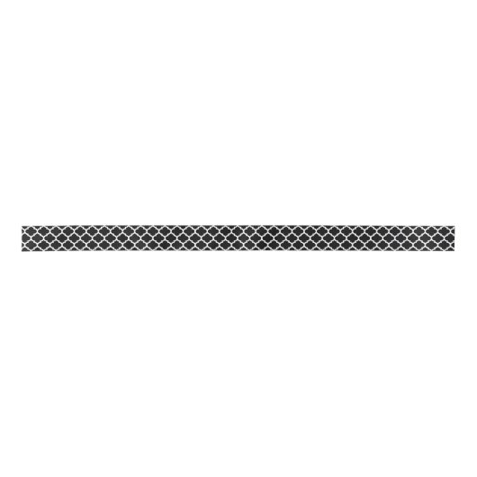 Black White Moroccan Quatrefoil Pattern #5 Lint (Voorkant)