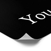 Black White Motivatie Basketball Poster (Hoek)