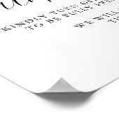 Black White Mountain Bruiloft Unplugged Ceremony Poster (Hoek)