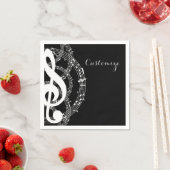 Black & White Music Napkins Servet (Insitu)