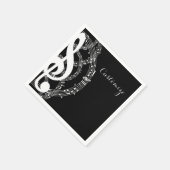 Black & White Music Napkins Servet (Hoek)