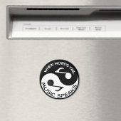 Black White Music Note Modern Musical Magneet (Insitu (Vaatwasser))