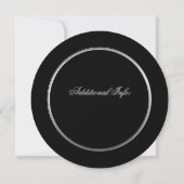Black & White Musical Stripes Round Invitation (Dos)