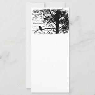 Black & White Nevermore Raven Silhouette