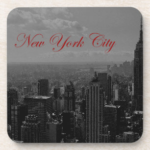 Black White New York City Bier Onderzetter