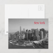 Black White New York City Briefkaart (Voorkant / Achterkant)