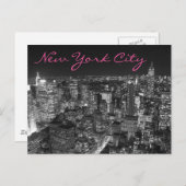 Black & White New York City Briefkaart (Voorkant / Achterkant)