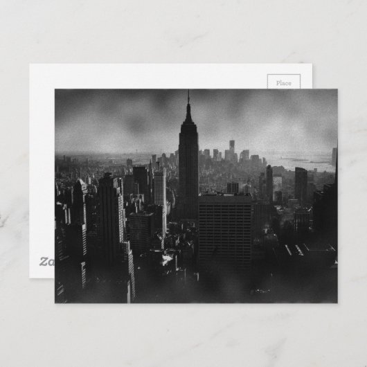 Black & White New York City Briefkaart (Voorkant / Achterkant)