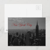 Black White New York City Briefkaart (Voorkant / Achterkant)