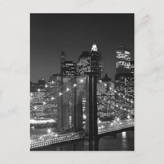 Black & White New York City Briefkaart (Voorkant)