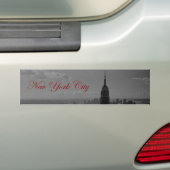 Black White New York City Bumpersticker (Op auto)