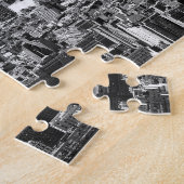 Black White New York City Manhattan Legpuzzel (Zijkant)