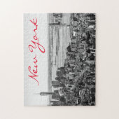 Black White New York City Manhattan Legpuzzel (Verticaal)