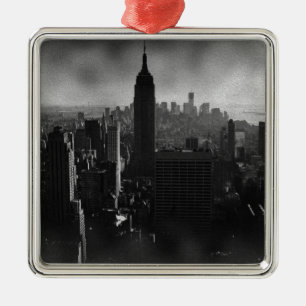 Black & White New York City Metalen Ornament
