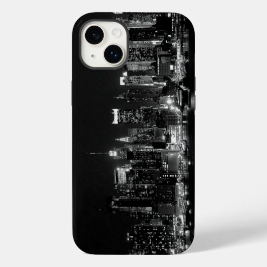 Black & White New York City Night Case-Mate iPhone Case (Achterkant)